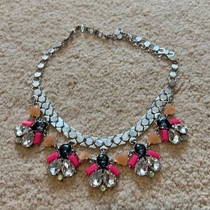 Stella and Dot silver jewel necklace